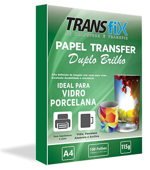 Papel Transfer Duplo Brilho Transfix 115g