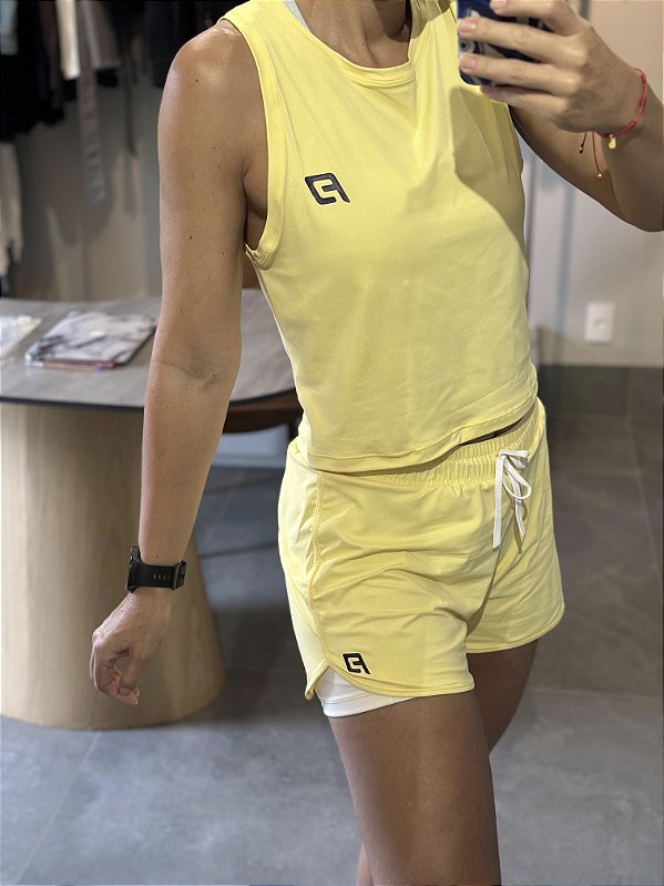 Conjunto FerPlay Fitness Amarelinho