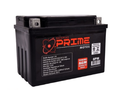 Bateria de Moto Prime 8PM 8AH