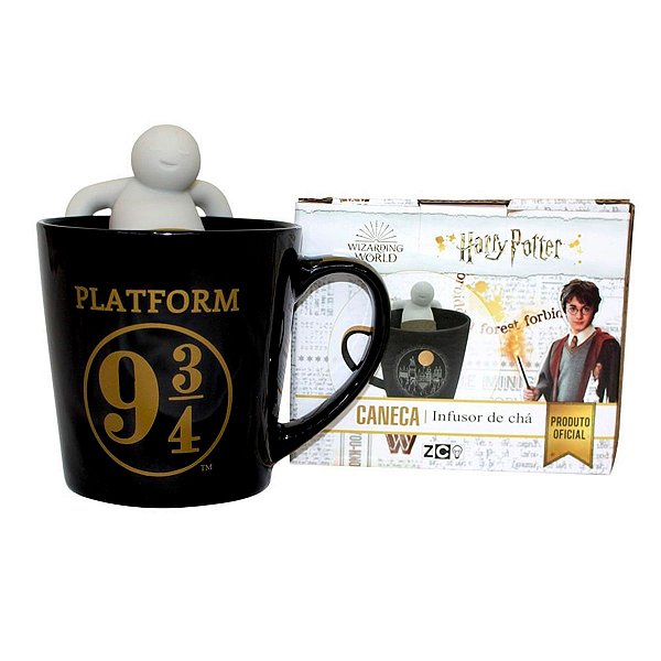 Caneca Harry Potter Hogwarts Com Infusor Para Chá