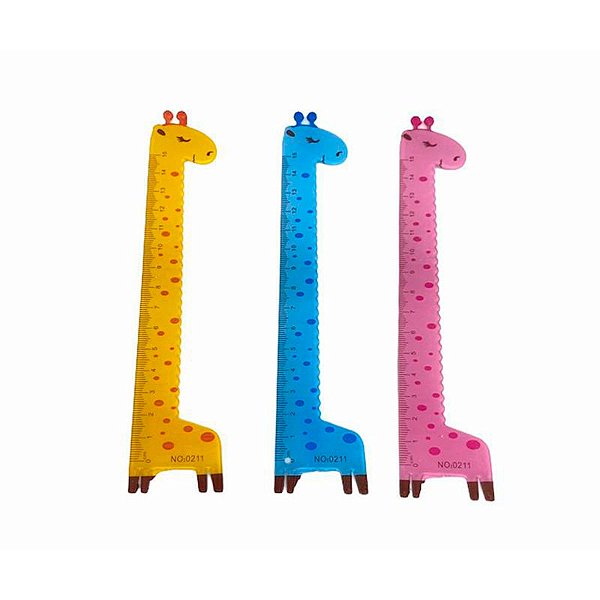 Kit 3 Mini Réguas Animadas Girafas
