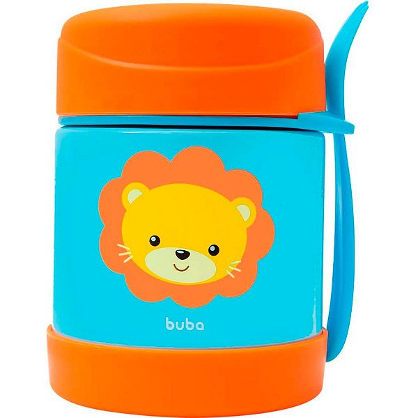 Pote Térmico Animal Fun Leão Com Colher