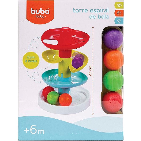 Brinquedo infantil Torre Espiral De Bolas Baby Buba