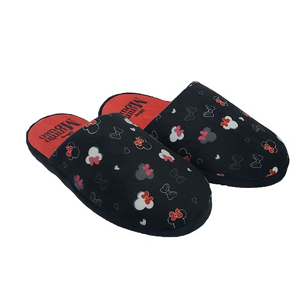 Chinelo Feminino Minnie Mouse Preto 36-37