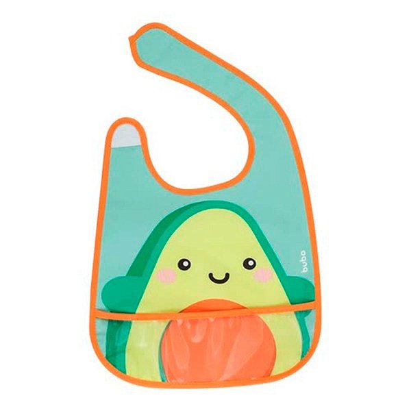 Babador Com Bolso Frutti Avocado Buba Multicolorido