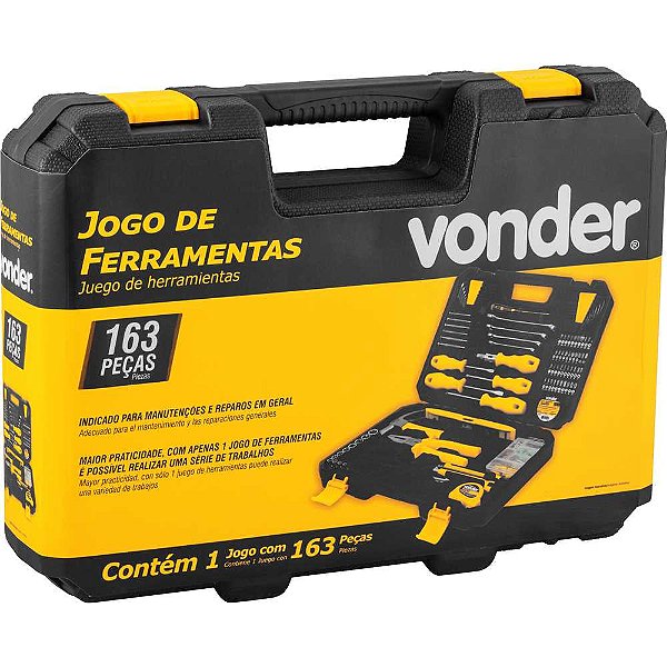 Jogo de ferramentas com 163 peças Vonder