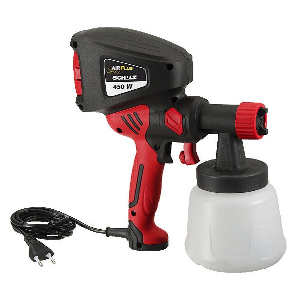Pistola pulverizadora elet air plus spray 450 c/mot elet 450W 1L man  - Schulz