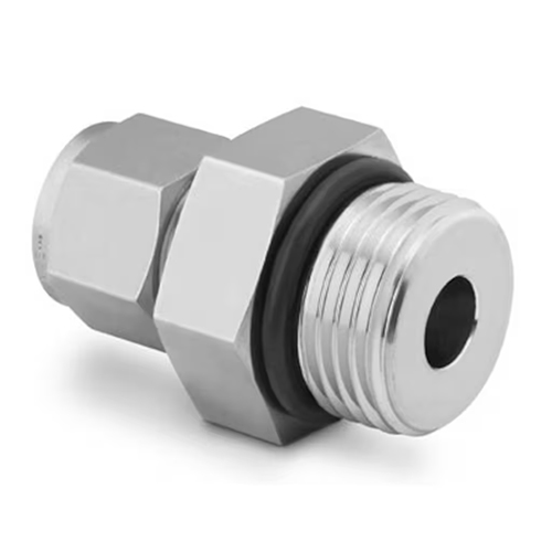 Conector macho BSP O'Ring Dupla Anilha em Aço Inox 316