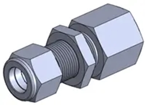 Conector Fêmea Para Painel Anilha simples em Aço Inox 316