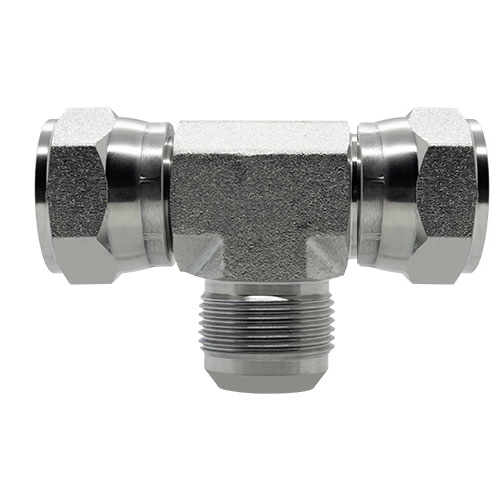 Te Fêmea Fêmea Giratória JIC 37 Central em Aço Inox 316