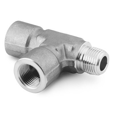 Te Macho Lateral NPT em Aço Inox 316