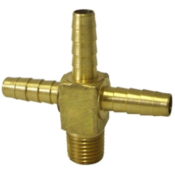 Te Cruzeta Para Mangueira com Rosca 1/4 NPT