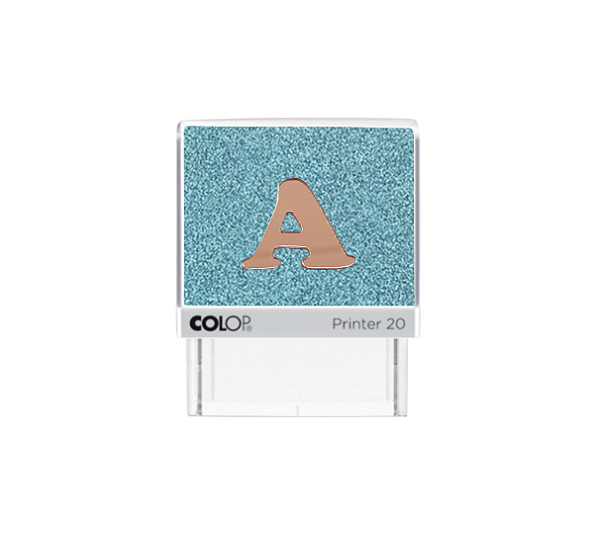 Carimbo Glitter Azul Pastel Personalizado