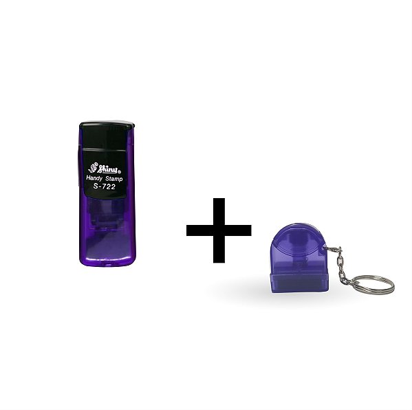Carimbo Bolso + Carimbo Chaveiro Roxo - Flash