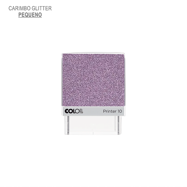 Carimbo Pequeno Glitter Lilás Pastel