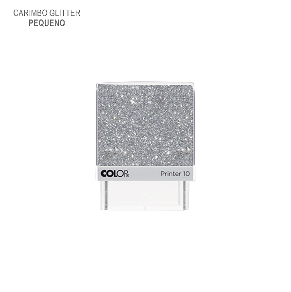 Carimbo Pequeno Glitter Prata
