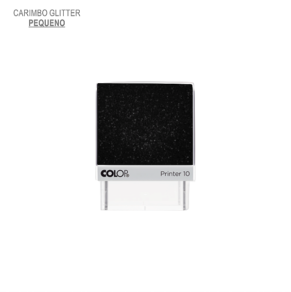 Carimbo Pequeno Glitter Preto