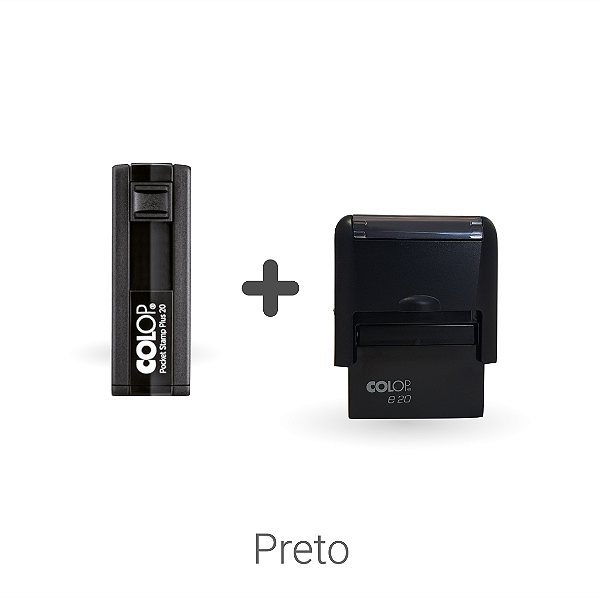 Kit Carimbo Colop Preto
