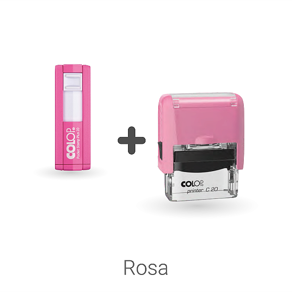 Kit Carimbo Colop Rosa