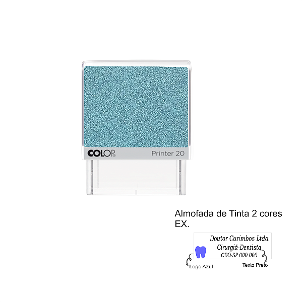 Carimbo Glitter com Almofada Duas cores