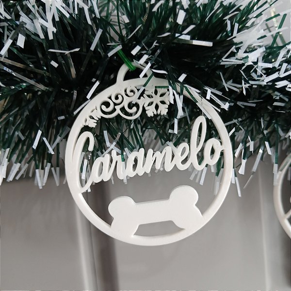 Bolinha de Natal Personalizada - Kit 3 unidades