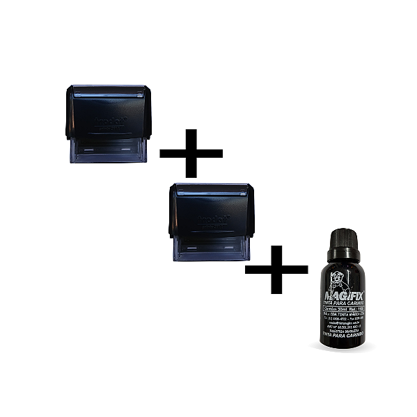 Kit 2 Carimbos + 1 tinta