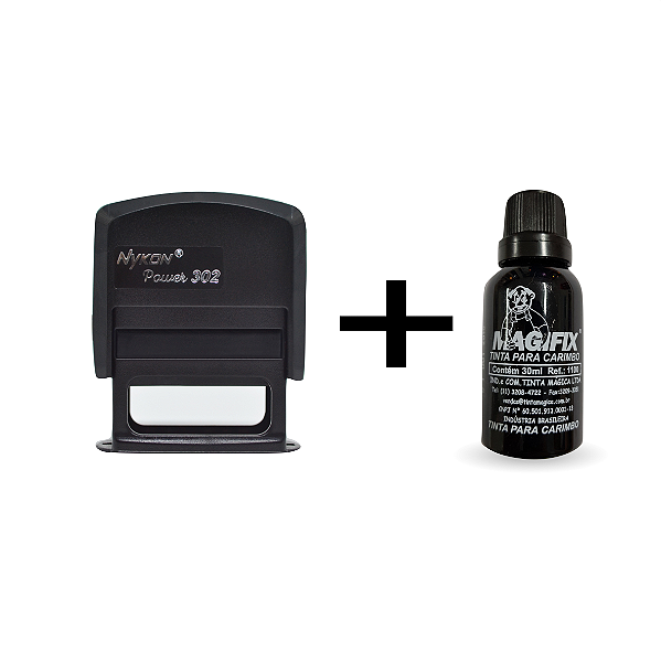 Kit 1 Carimbo + 1 frasco de tinta