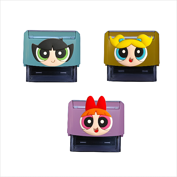 Carimbo Meninas Super Poderosas - Kit com 3 meninas