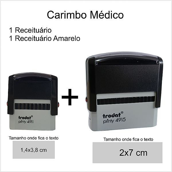 Carimbo Médico + Carimbo Receituário Amarelo