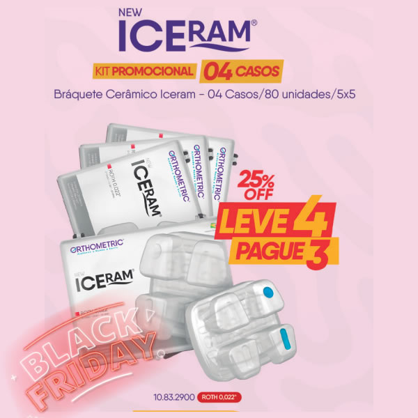 Bráquete Cerâmico Iceram - Promoção Leve 4 Pague 3 - Orthometric