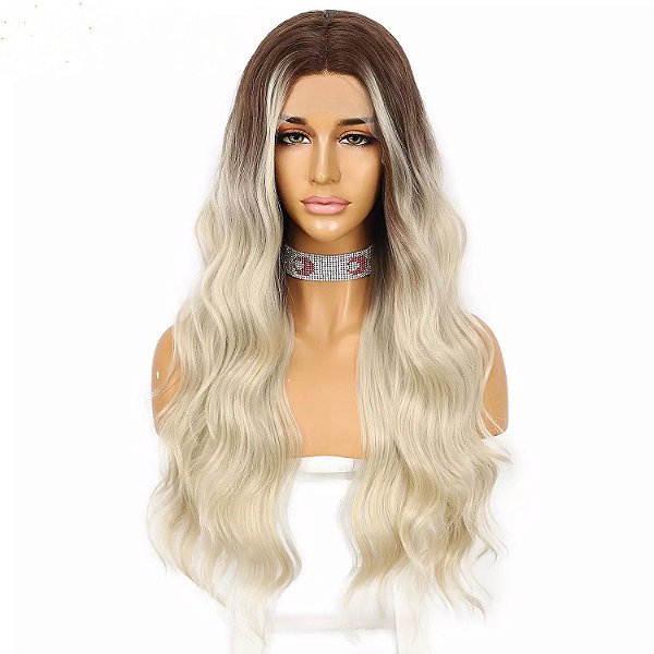 LACE FRONT KAMILLA LOIRO OMBRE COM MECHAS