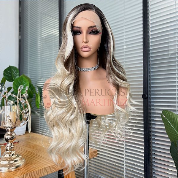 LACE FRONT KAMILLA LOIRA COM RAIZ E MECHAS