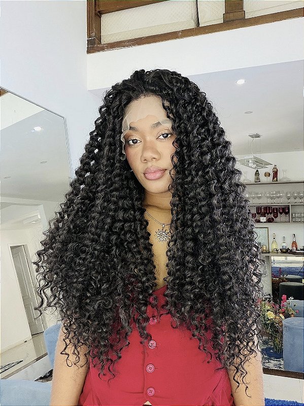 LACE FRONT IZA PRETA ENCARACOLADA 13 X 4