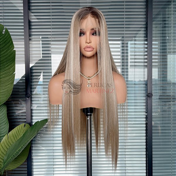 FULL LACE FRONT MELISSA LOIRO ESCURO COM MECHAS 13 x 6