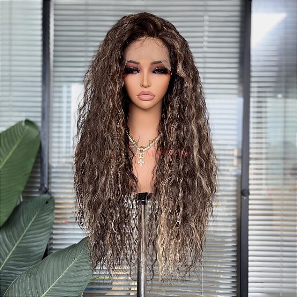 FULL LACE FRONT MORGANA CASTANHO COM MECHAS 13 x 6