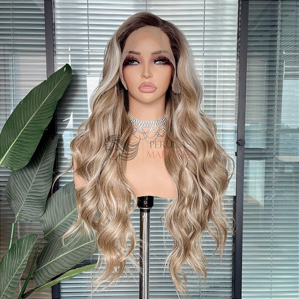 FULL LACE FRONT JADE LOIRO ESCURO COM RAIZ  13 X 6