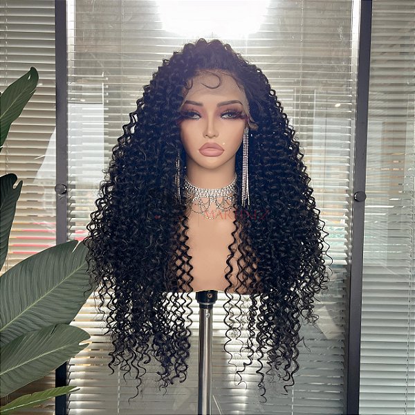 FULL LACE FRONT IZA ENCARACOLADA PRETA 13 X 6