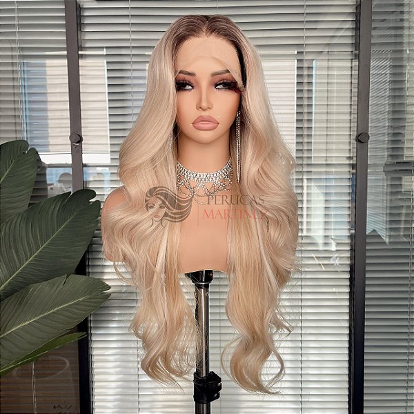 LACE FRONT JADE LOIRA COM RAIZ ESFUMAÇADA 13 x 4