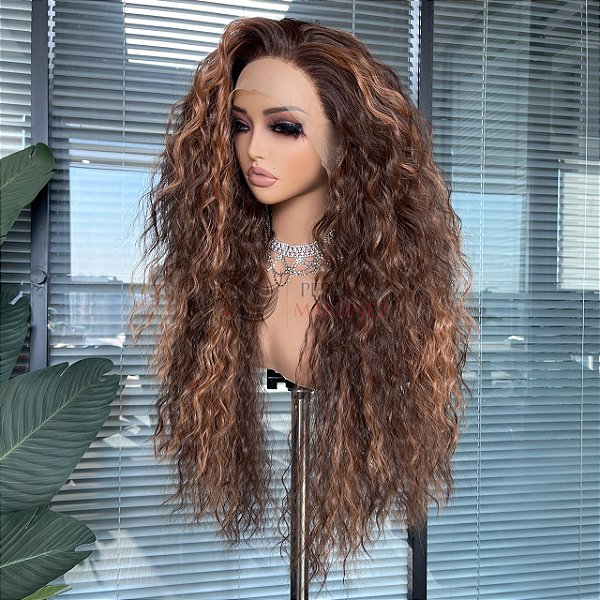 LACE FRONT MORGANA CHOCOLATE COM MECHAS 13 x 3