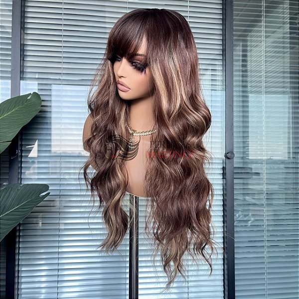WIG JADE CASTANHA ILUMINADA