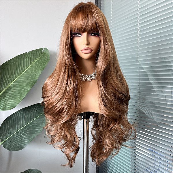 Wig Jade Castanho Mel Acobreado