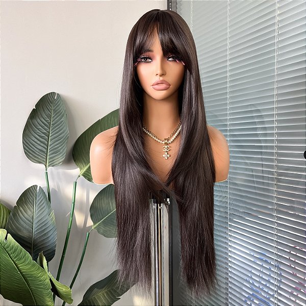 Wig Melissa Castanho Escuro Natural 1 B