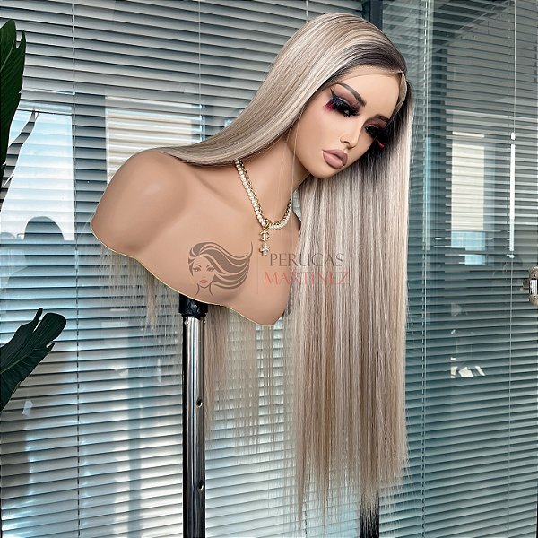 FULL LACE FRONT MELISSA LOIRO CHAMPANHE ACINZENTADO 13 x 6