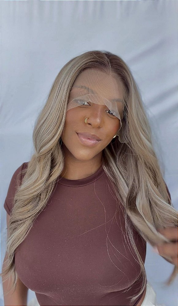 FULL LACE FRONT ANNA LOIRO ACINZENTADO BEGE 13 x 6