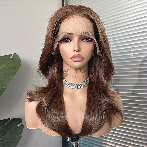 FULL LACE FRONT AURORA CASTANHO CHOCOLATE CLARO 13 X 6