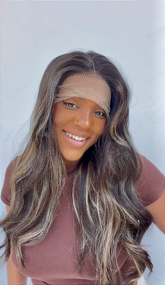LACE FRONT ARIANNA CASTANHO COM REFLEXOS 13 x 4