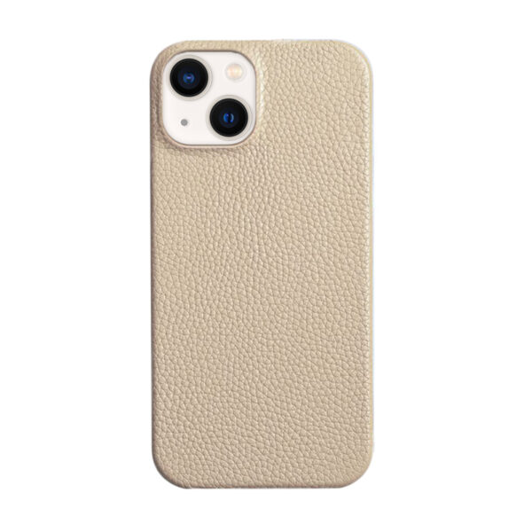 Capa Couro Premium para iPhone - Bege Modelo do iPhone:13 (1291)
