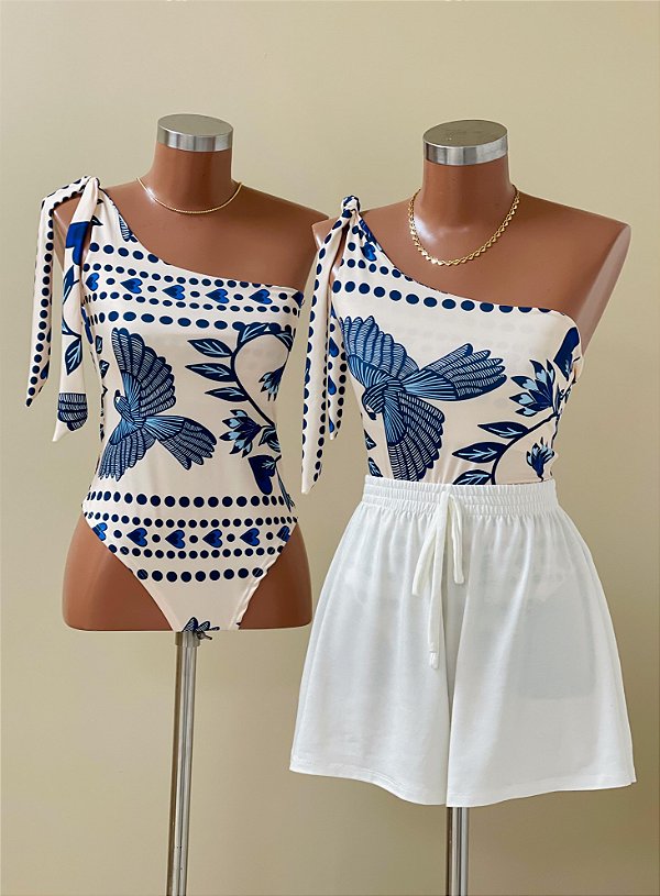 Body Ana Floresta Azul