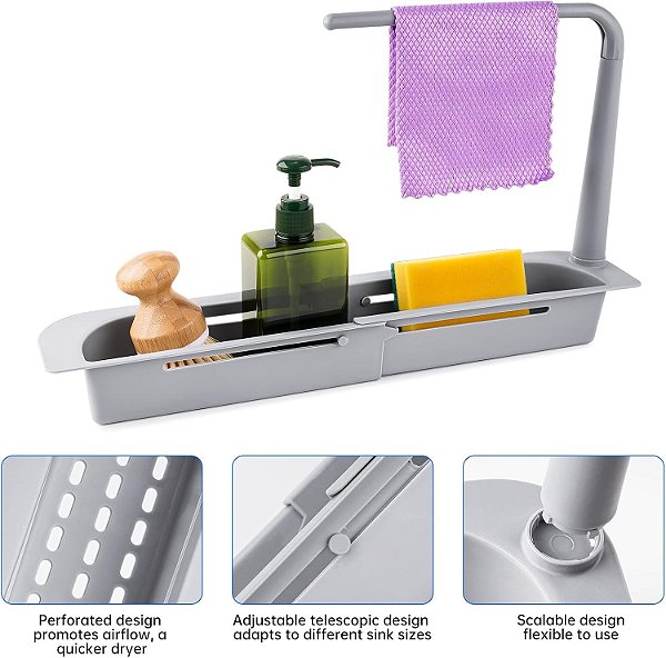 Cesto Multiuso para Pia Top Rio TRC8838 Azul