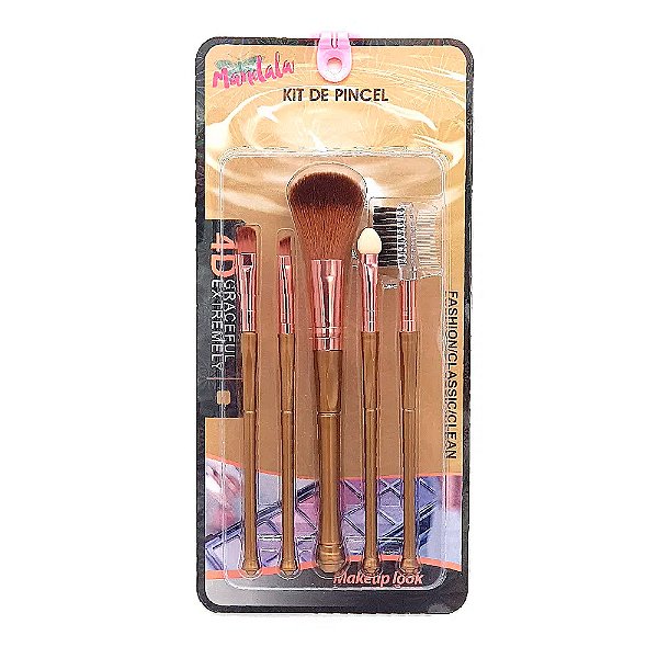 Kit Pincéis de Maquiagem c/5 Mandala PM061